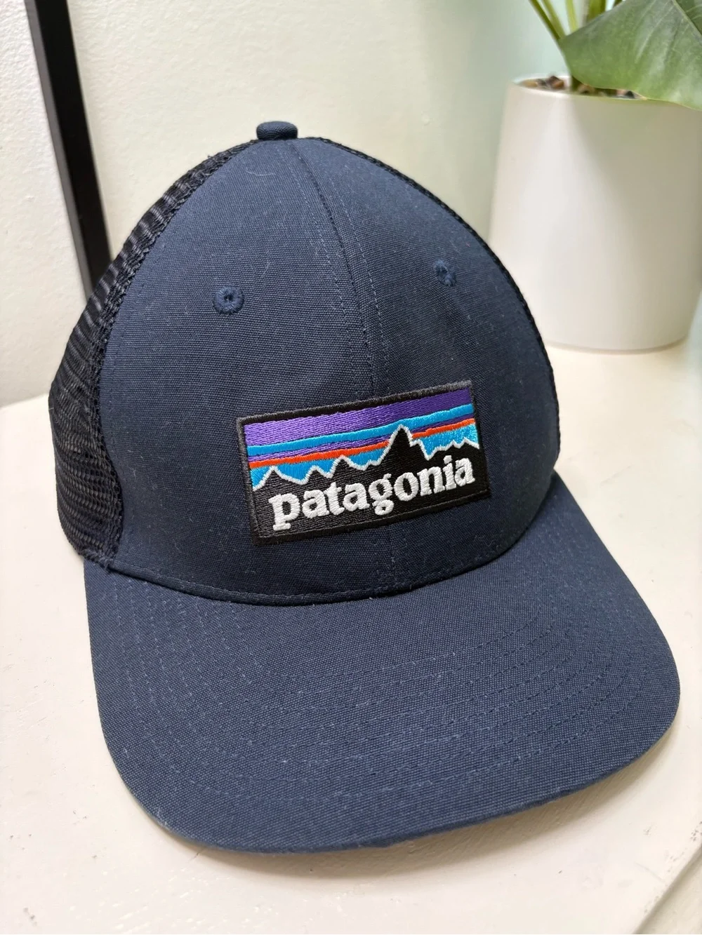Patagonia Six Panel Logo Trucker Snapback Hat. OS.
